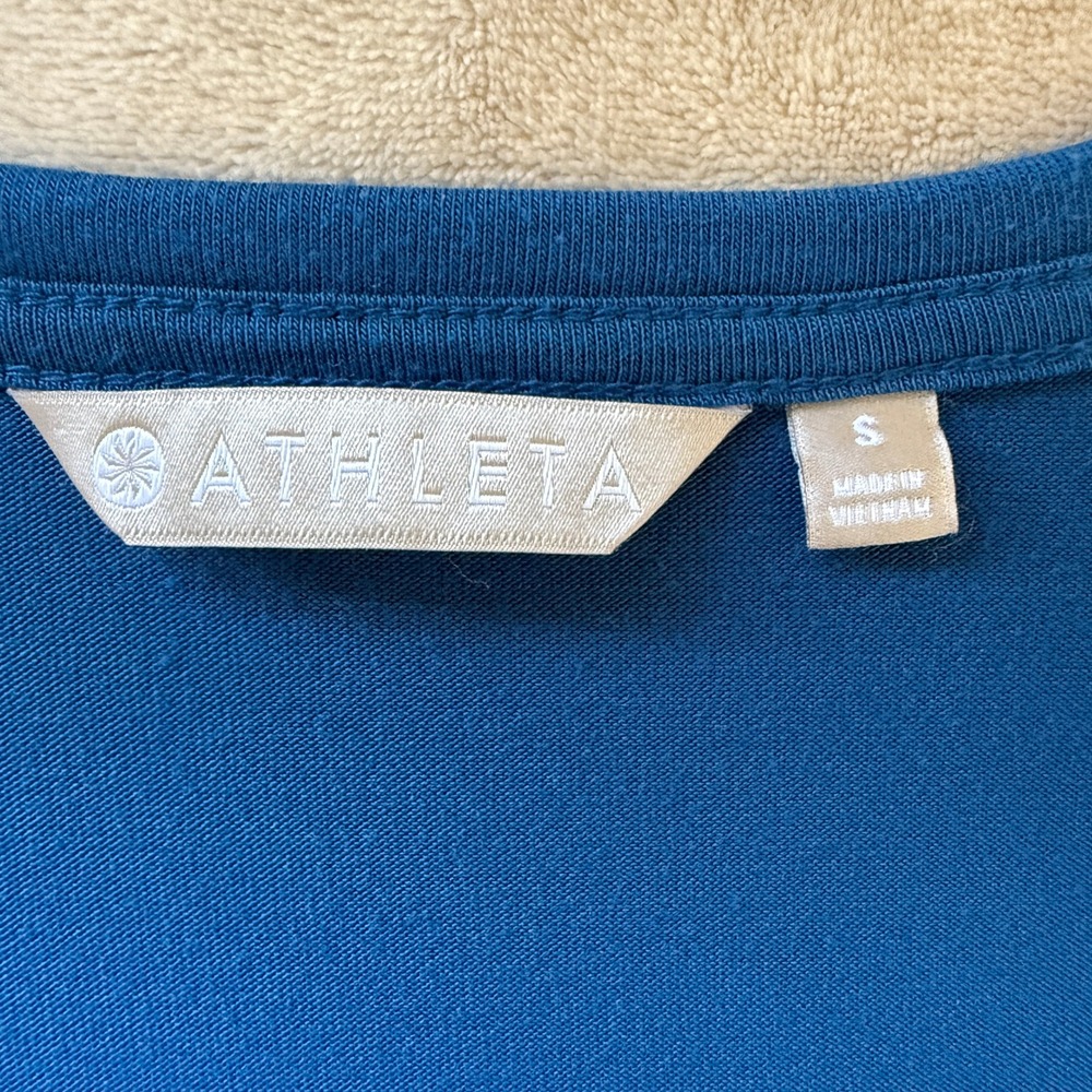 Athleta Blue‎ cloudlight cowl relaxed long sleeve top Women's Size S - Picture 5 of 7